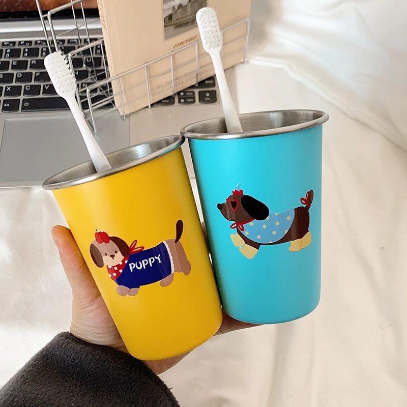 304高颜值腊肠狗可爱简约漱口杯家用情侣卡通创意洗漱牙刷杯子