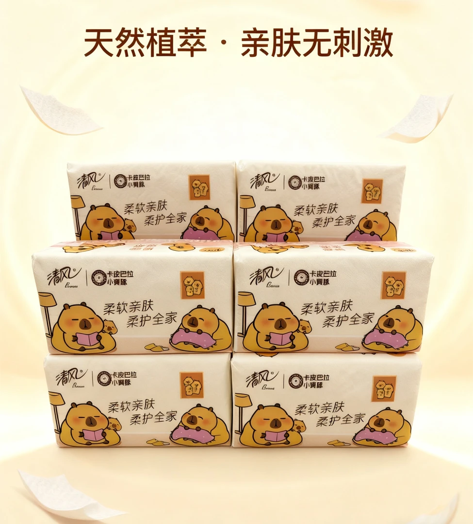 【福利】升级亲肤加厚加大原生木浆（4层360张 170×154）抽纸对对碰