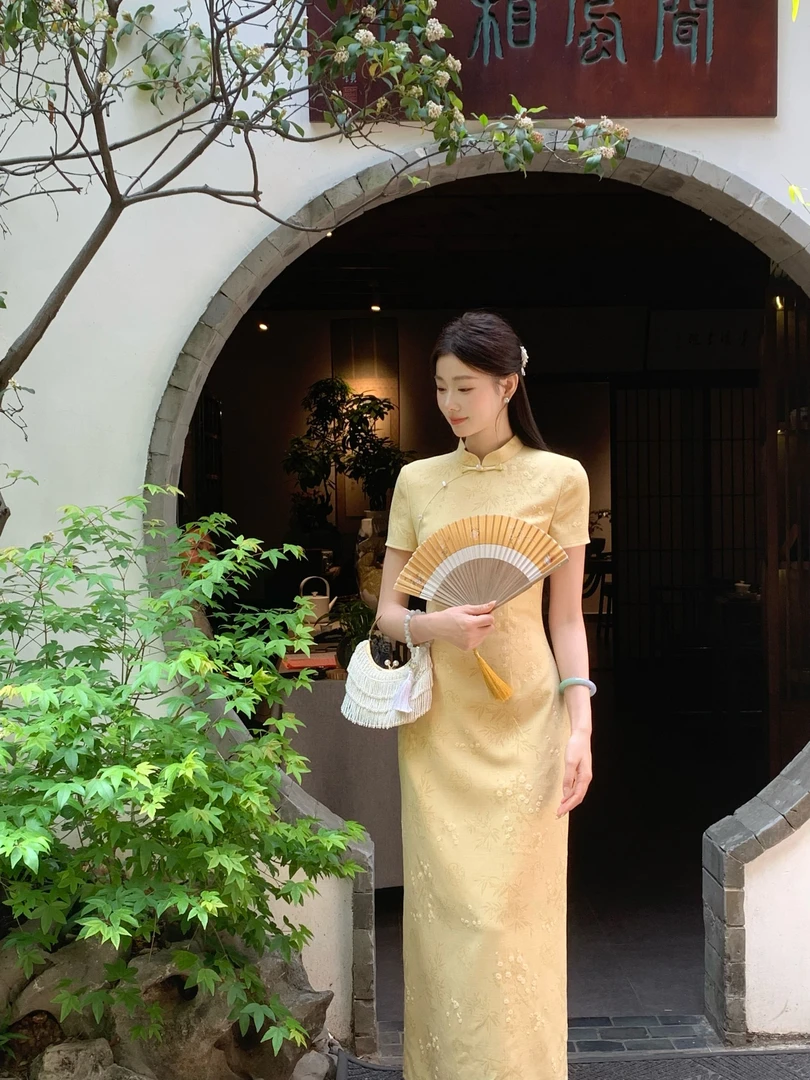 EIA一尧新中式国风【袅袅江南】清冷温婉气质旗袍连衣裙显瘦高级感