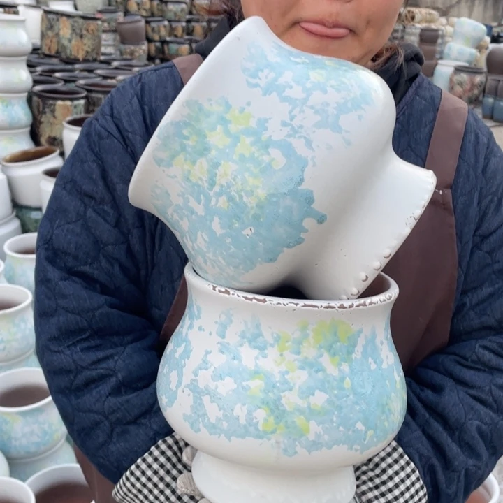 花盆紫砂口17高20瑕疵瑕疵