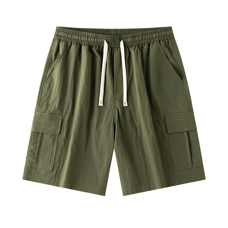 2025夏季纯色五分裤薄款男青年百搭外穿中裤休闲短裤透气直筒宽松