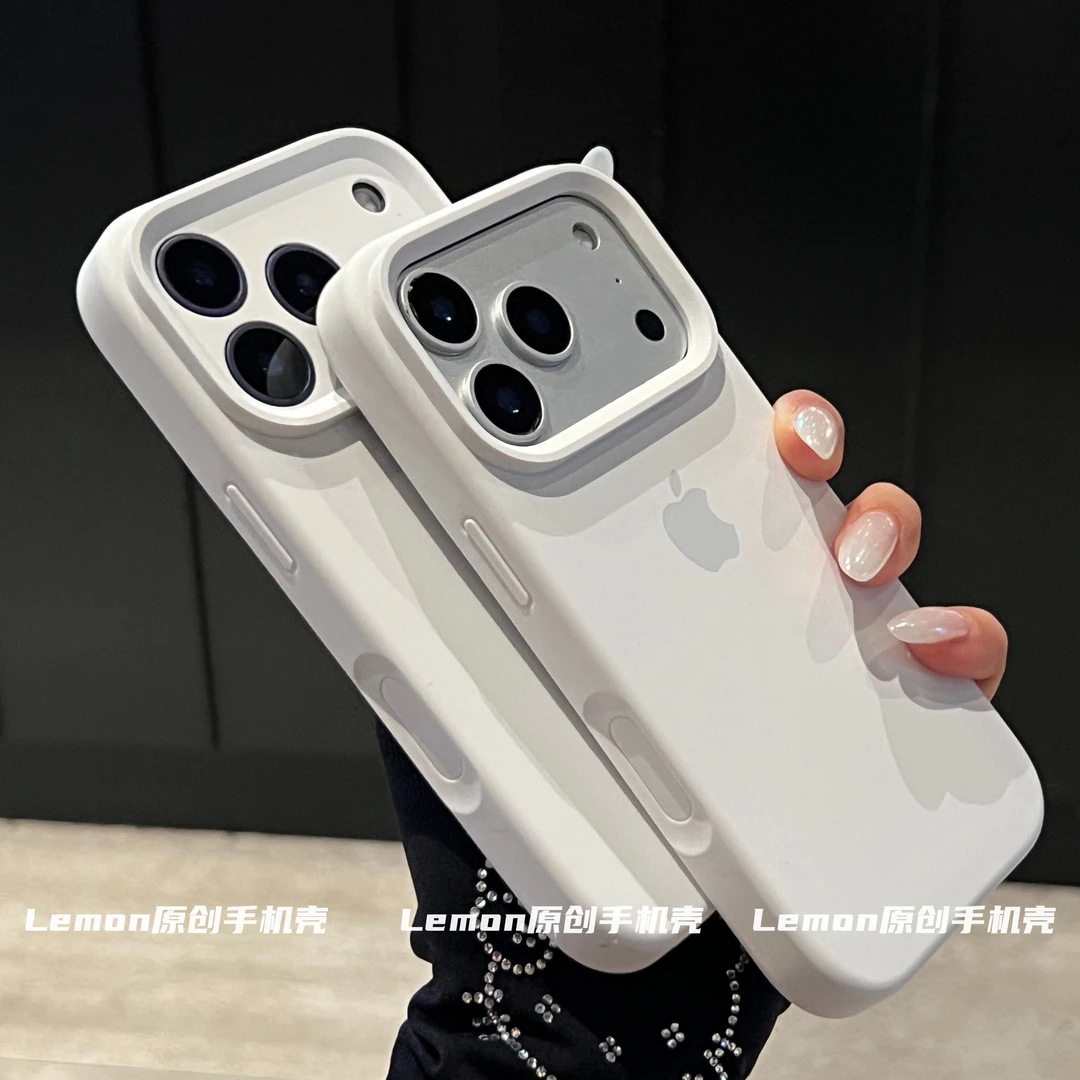 纯白色适用苹果17promax手机壳15液态硅胶iphone14简约13纯色1211
