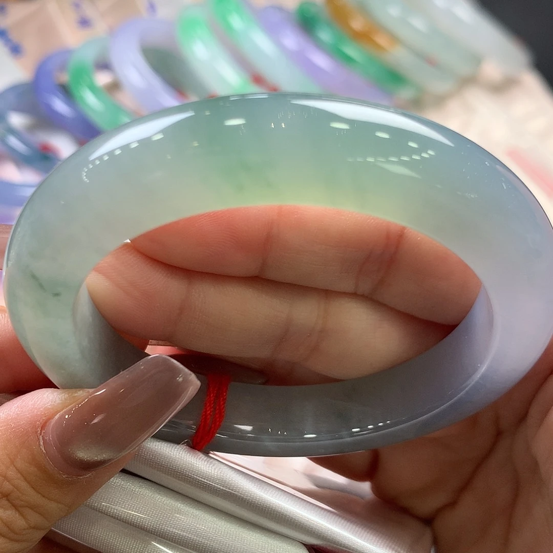 翡翠未镶嵌手镯55正圈