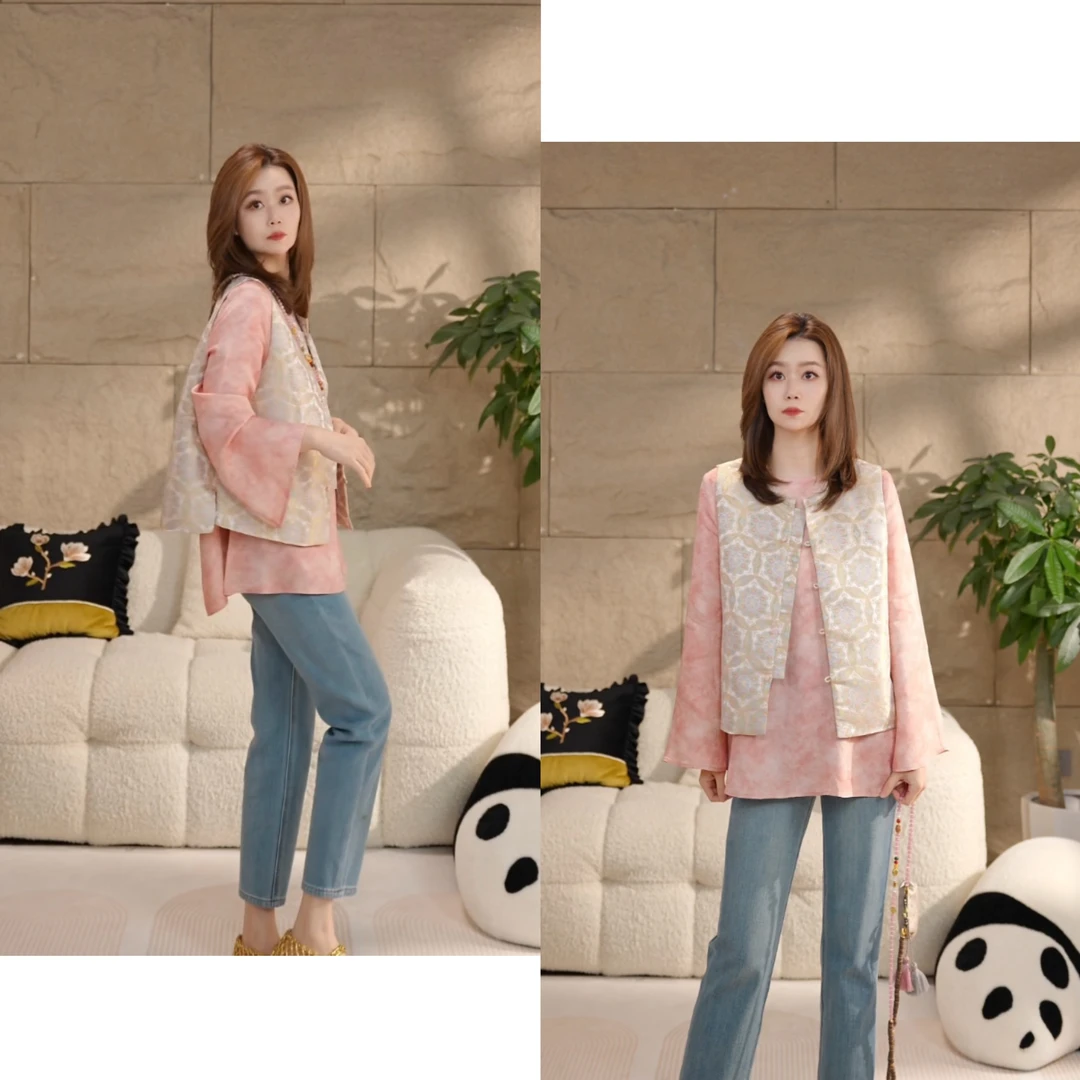 Miss.Z【敦煌宝相花】新中式立体提花织金马甲#m5010