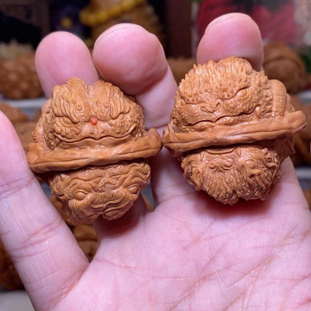 写***上把件文玩核桃四项金蟾