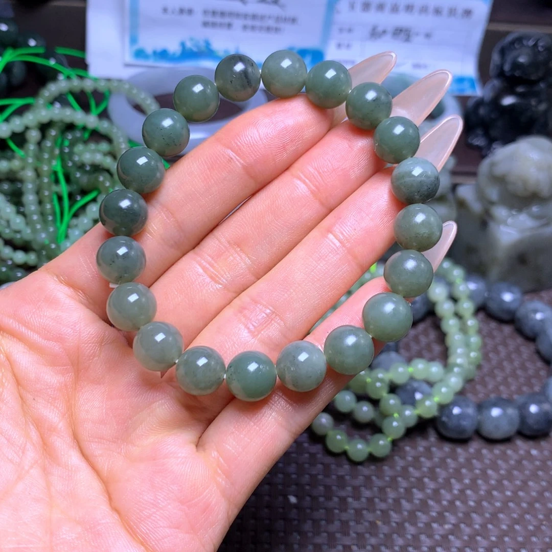 和田玉未镶嵌手串卡10
