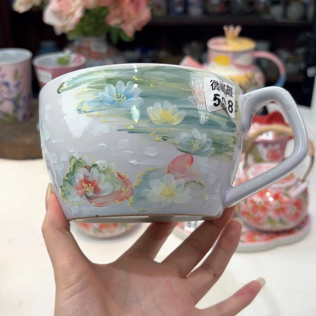 景德镇手绘高温釉下彩陶瓷茶具