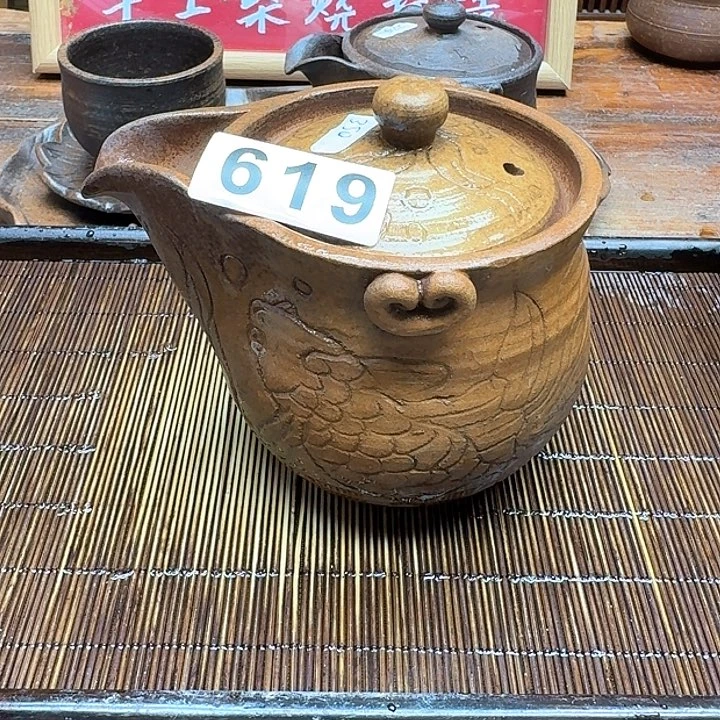 纯手工制作粗陶茶具