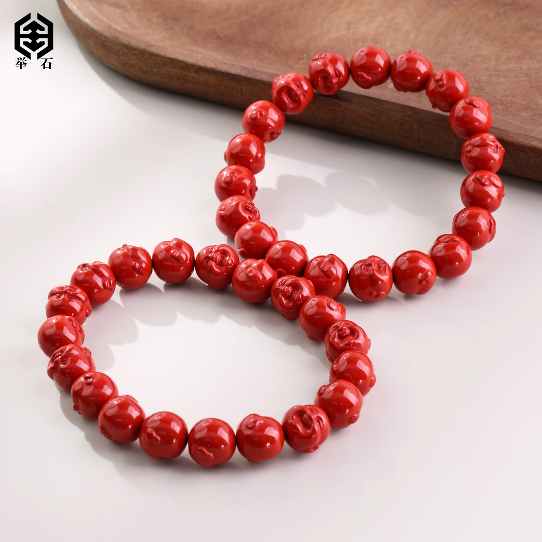含辰砂工艺品【举石】TH0922-9002-911朱砂手串(一件/多样性发)F
