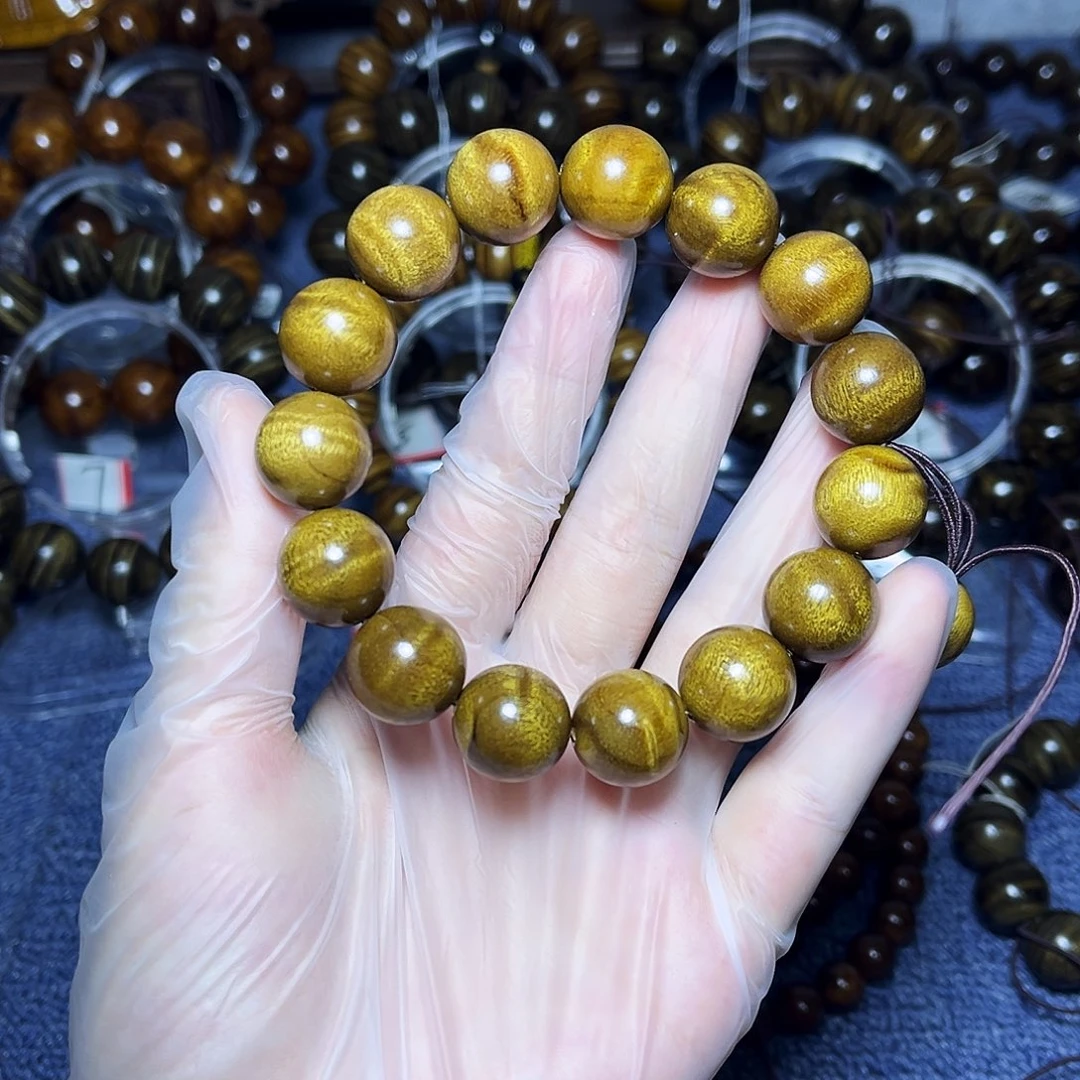 楠木（金丝楠）手串/手链1.5枯木老料水波