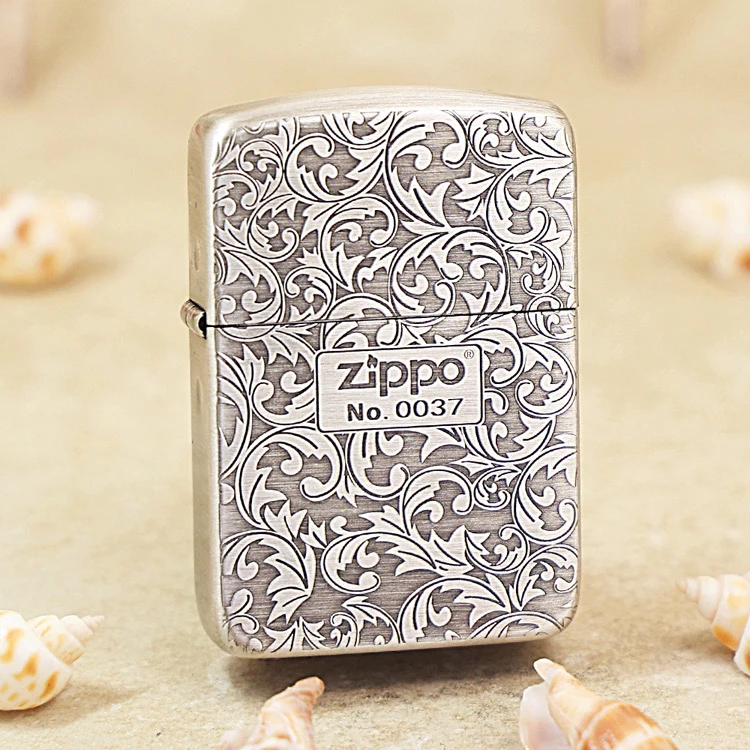 Zippo打火机美国 1941古银双面唐草中标 国行正版DYJ1