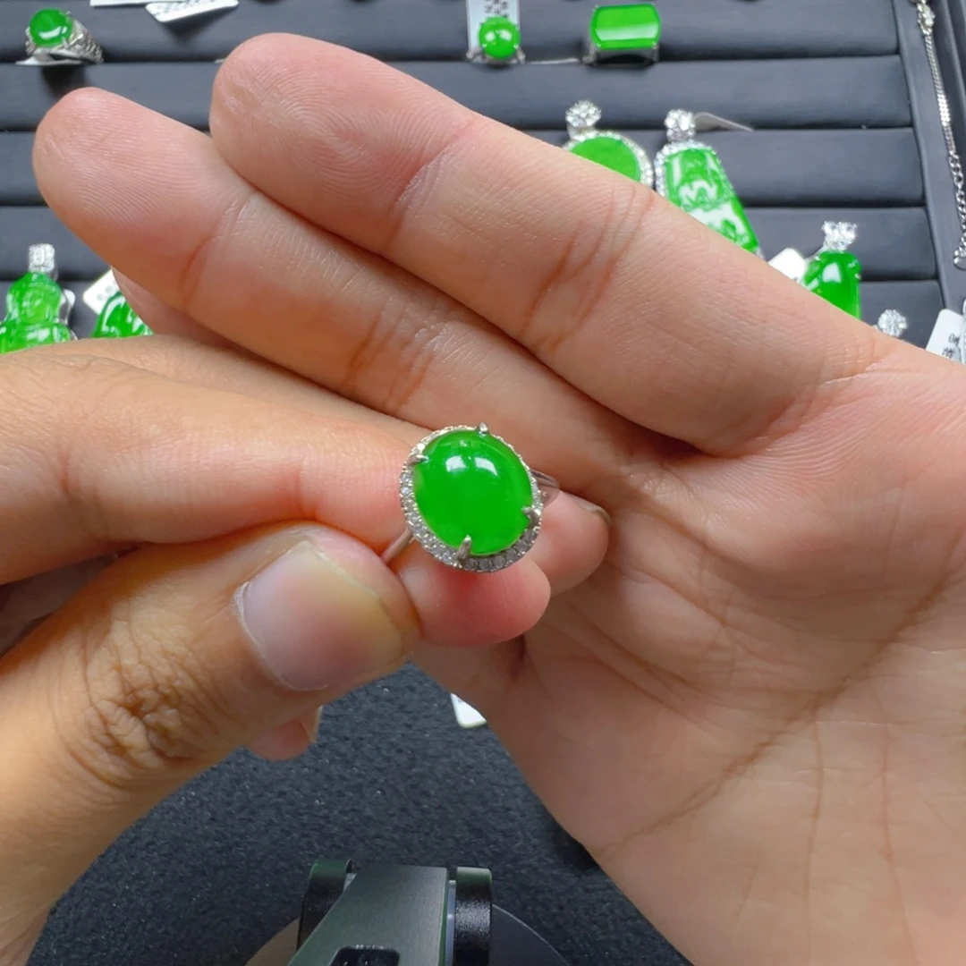 翡翠银S925镶嵌颈饰