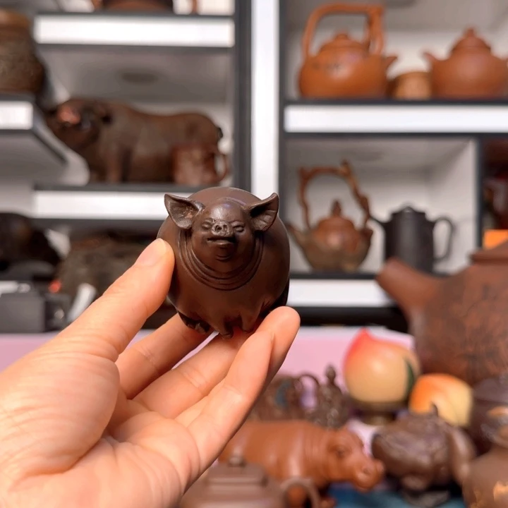 蟹***钱紫砂茶壶宜兴紫砂工艺美术