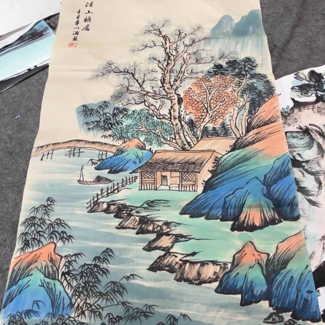 国画国画作品画心一张