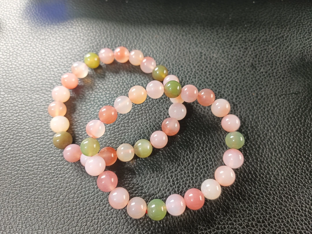 天然盐源玛瑙彩虹手串(多样性发其一)