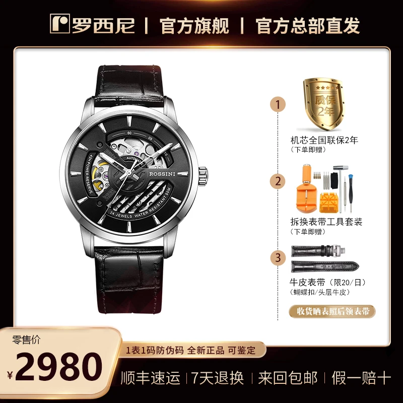 映像概念表 全镂空 自动机械男表 619909 罗西尼