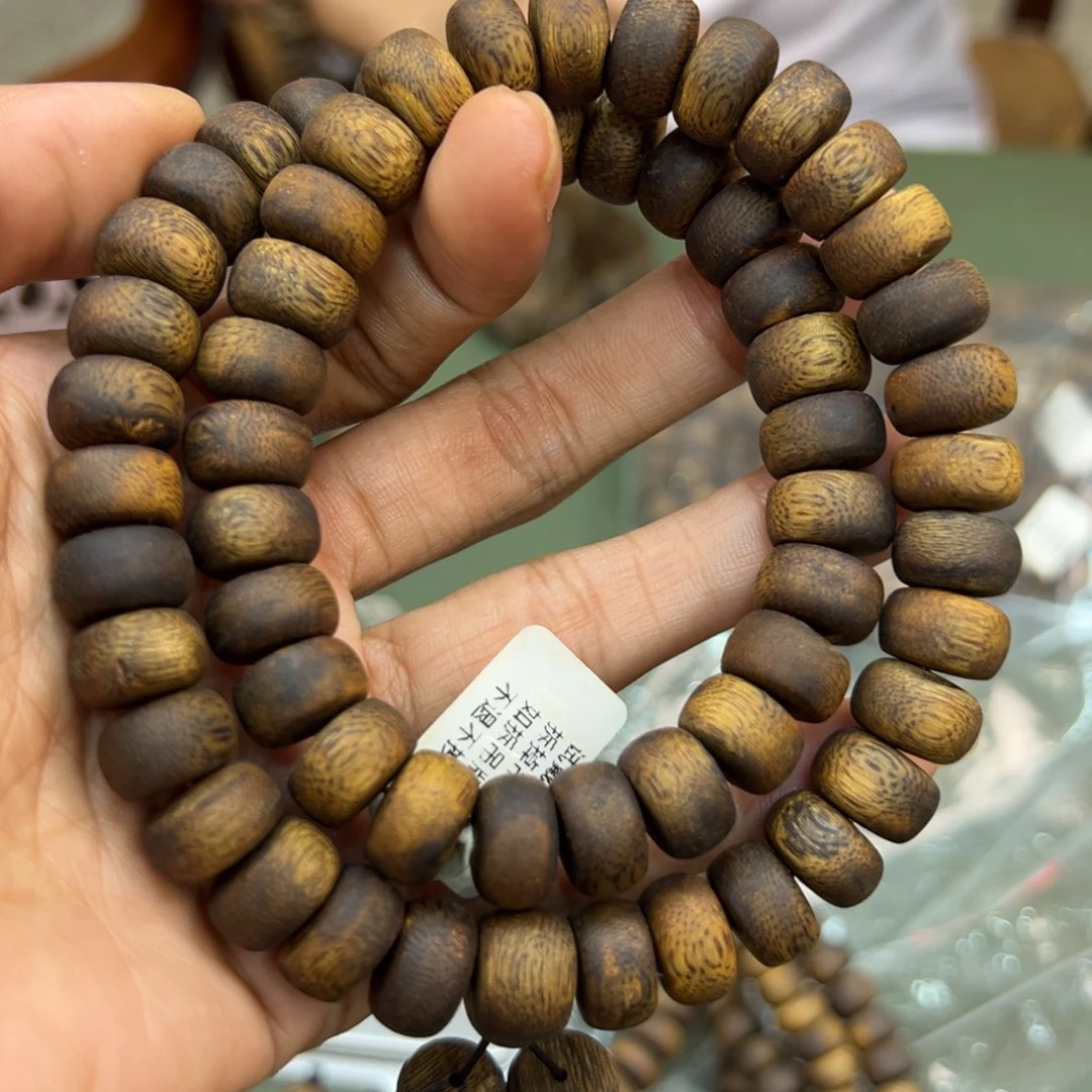 沉香手串张勺子算盘珠卡1.2/33g双圈多样性发一