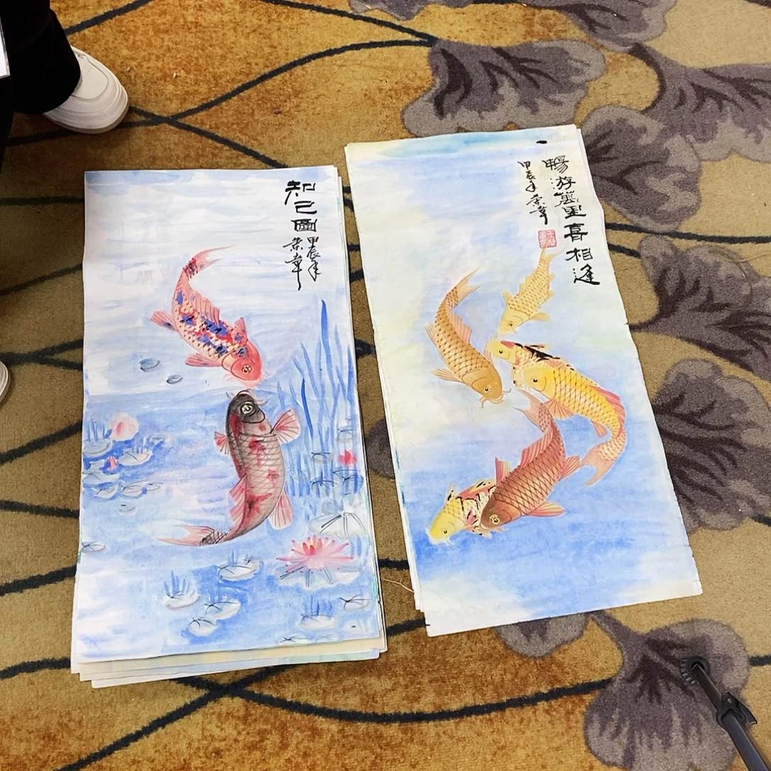 国画z****g王兰章手绘鱼34.68