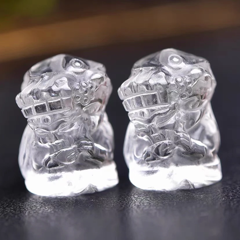 PJ007白水晶扎基拉姆通孔配件多样性发一件