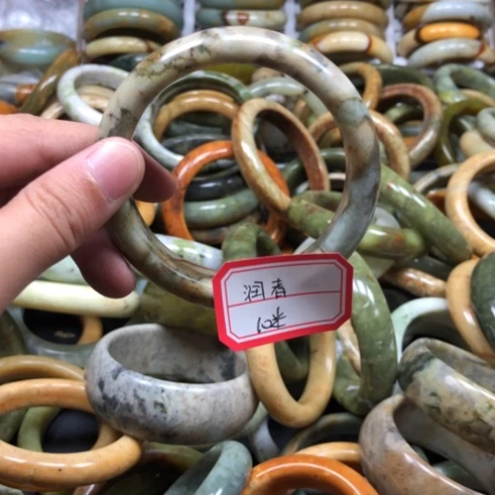 未镶嵌蛇纹石玉手镯润*