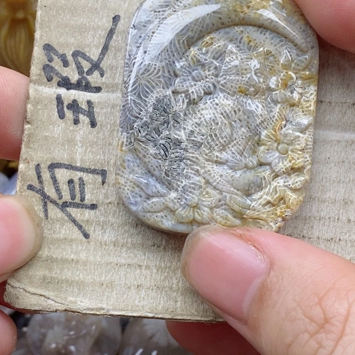颈饰未镶嵌硅化珊瑚（珊瑚玉）另**蓝