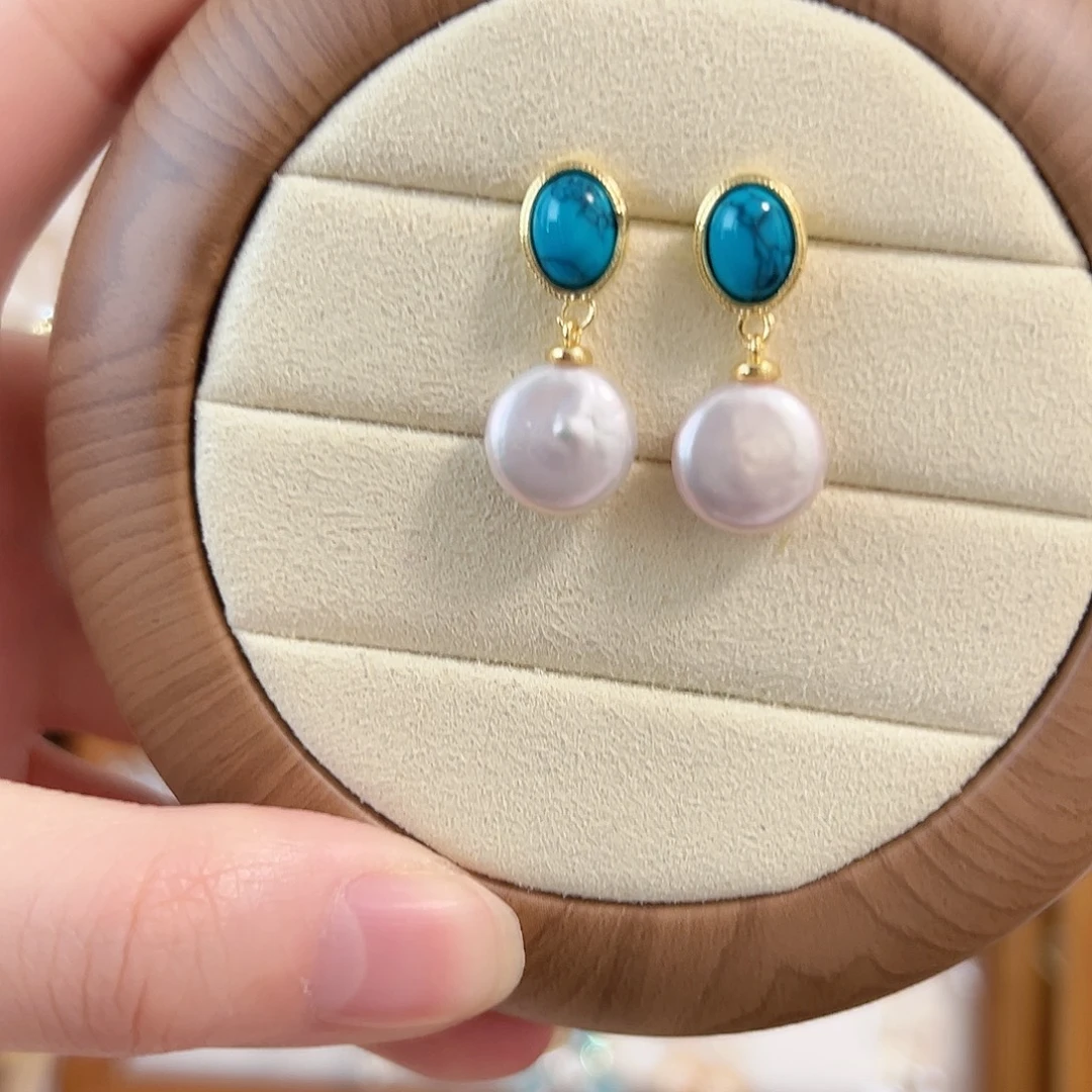 淡水珍珠银S925镶嵌原创手作