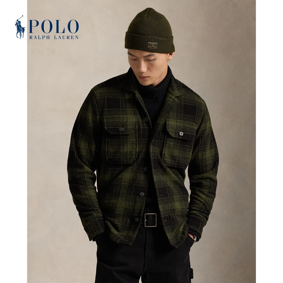 Ralph Lauren拉夫劳伦男装 格纹毛绒起绒布衬衫式夹克710980798