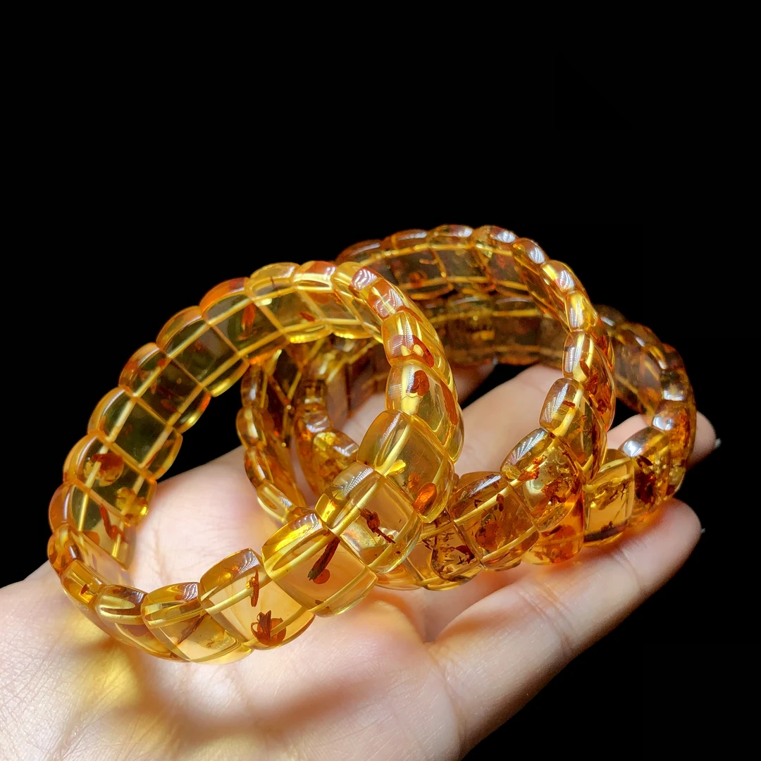 【云上叙】花珀单圈手牌-多样性发其一-14.5×9×3mm-V90732-M(甄选)