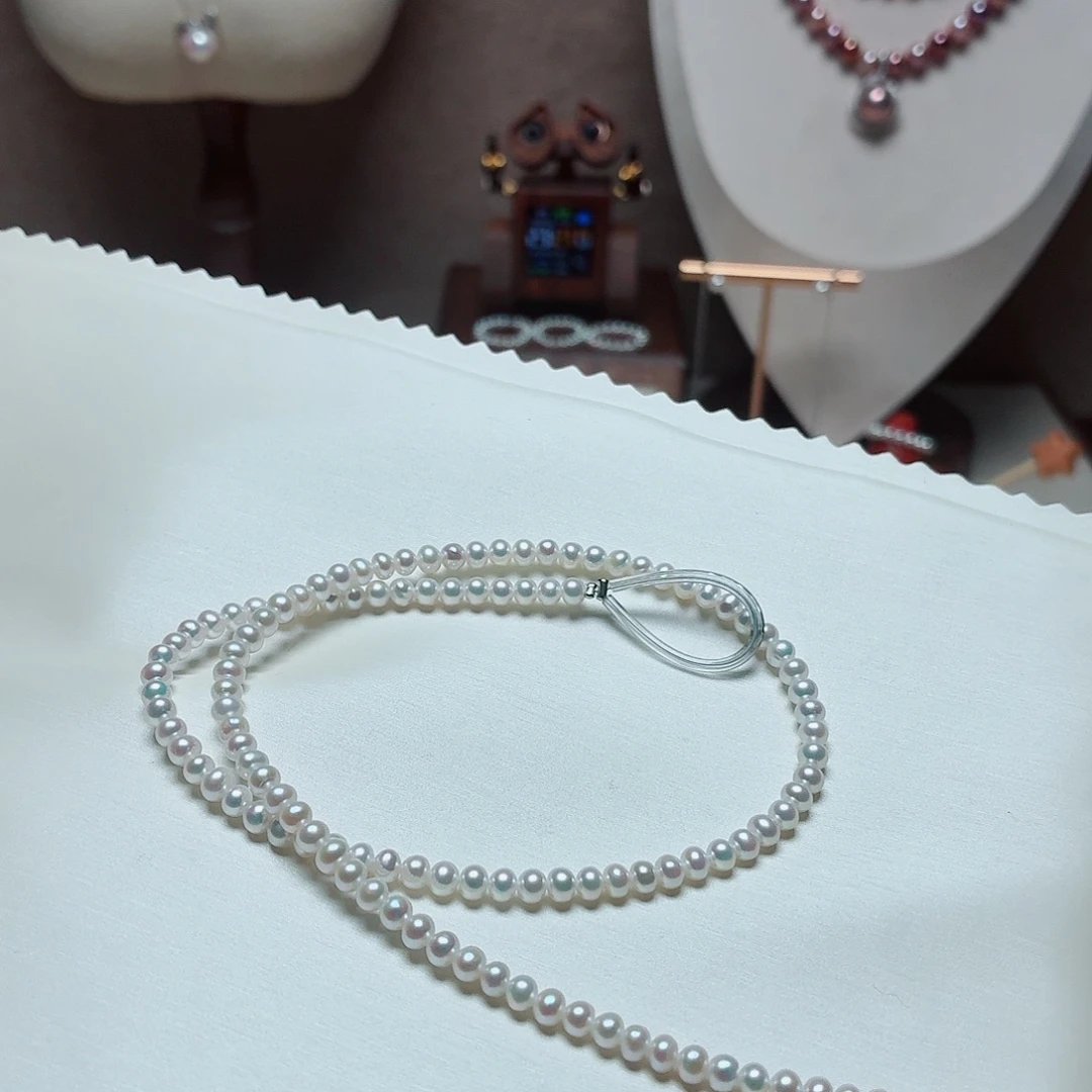淡水珍珠颈饰银S925镶嵌