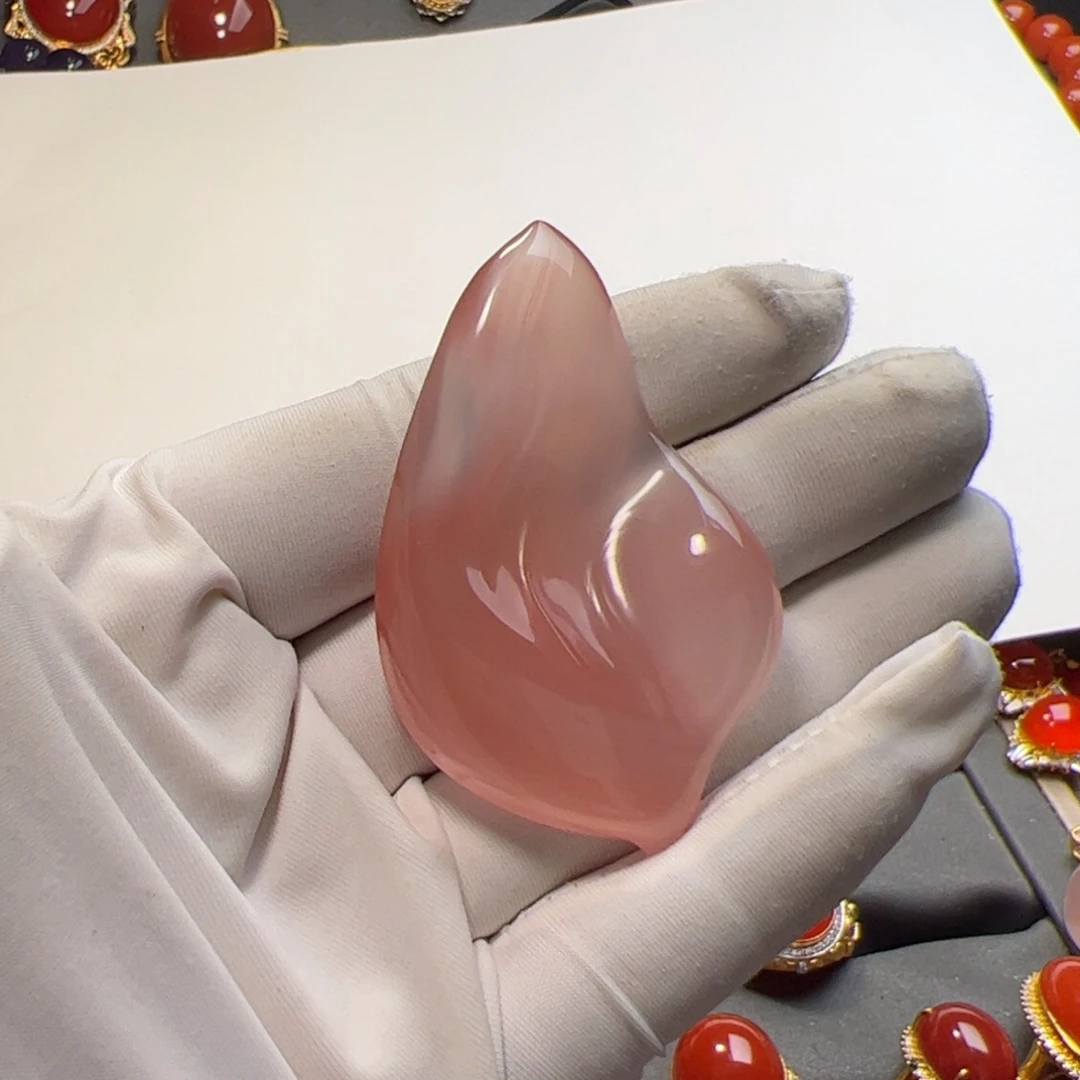 南红玛瑙吊坠未镶嵌闪***菜原矿精品随形吊坠