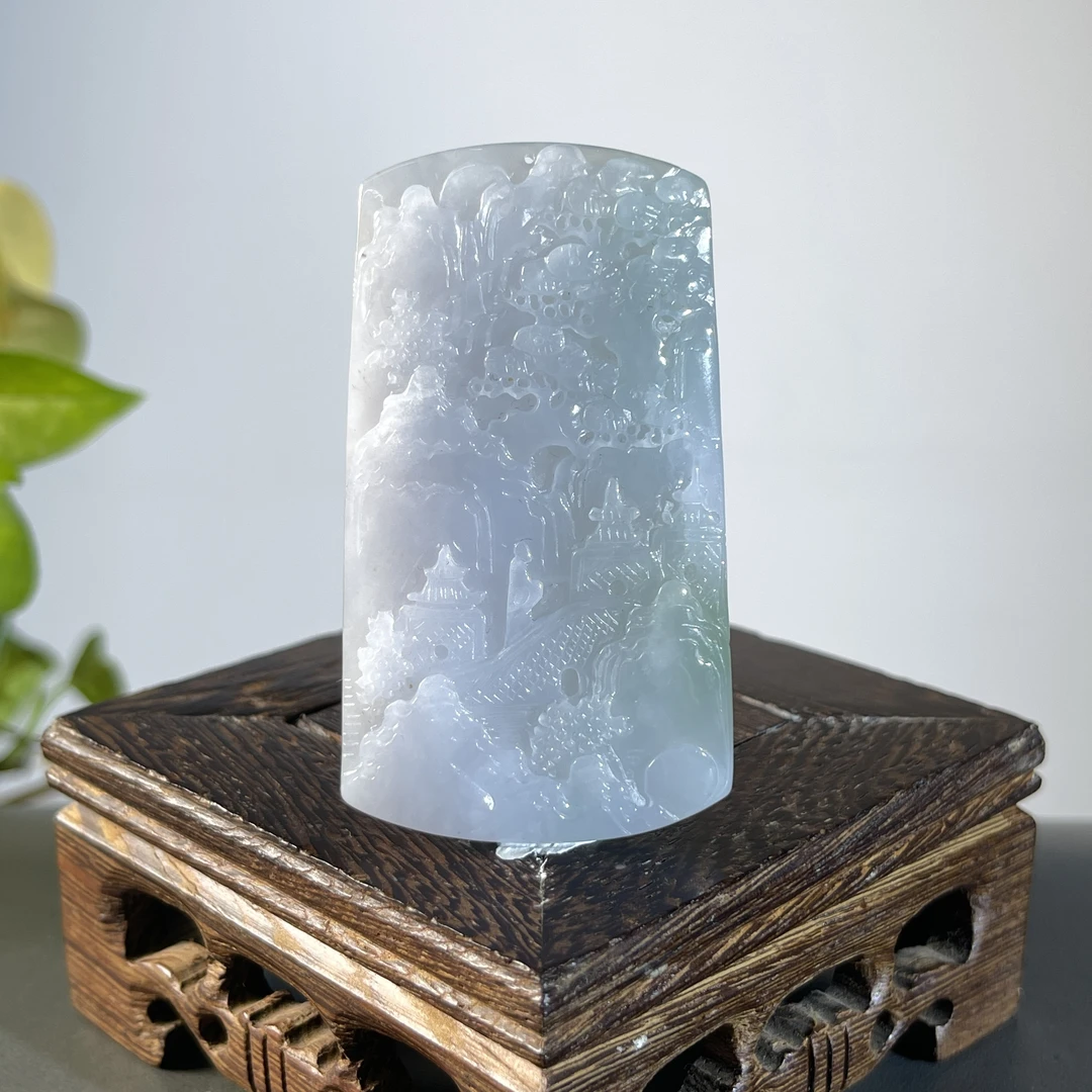 JCB13-50 天然翡翠缅甸A货 山水牌