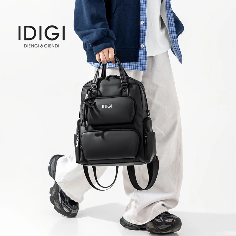IGIDI休闲时尚百搭双肩包韩版潮流双肩背多功能轻便电脑包青年