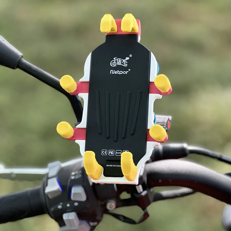 tdgo摩托车手机支架防震防抖电瓶电动车手机架外卖导航防雨帽支架