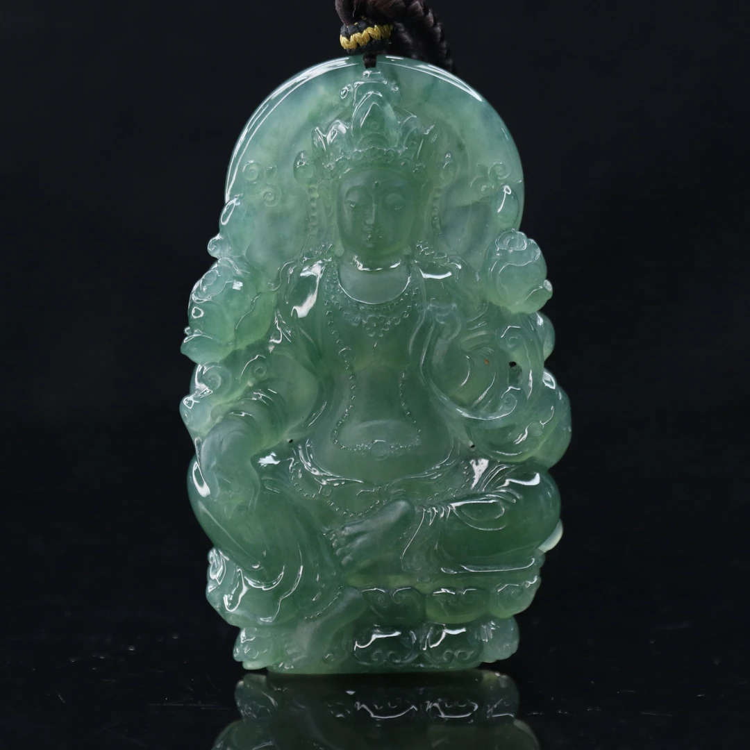 lot38天然缅甸翡翠A货度母/200084/保利厦门拍卖