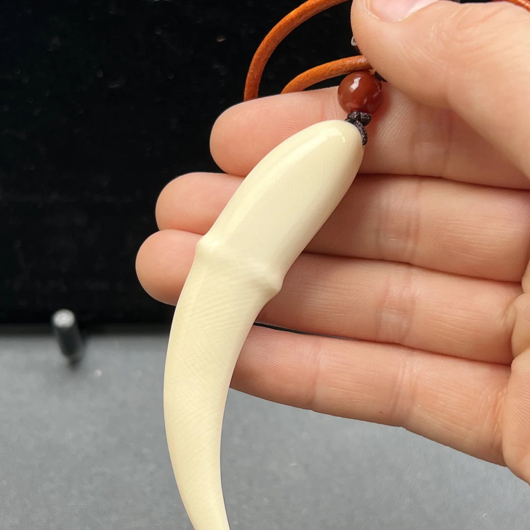 D1771天然猛犸牙雕刻 牙尖 83.3mm支持鉴定 假一罚四