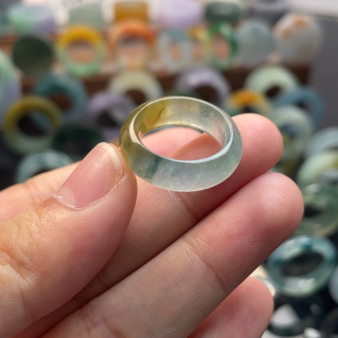 定制翡翠未镶嵌  冰黄翡双色