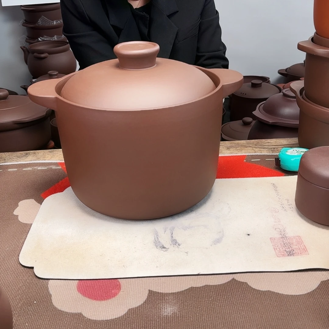 紫砂砂锅8升正品无暇