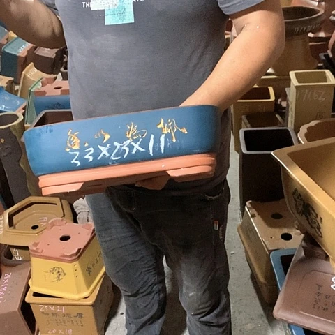 紫砂花盆手工艺品