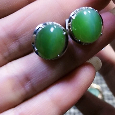 和田玉银S925镶嵌戒指