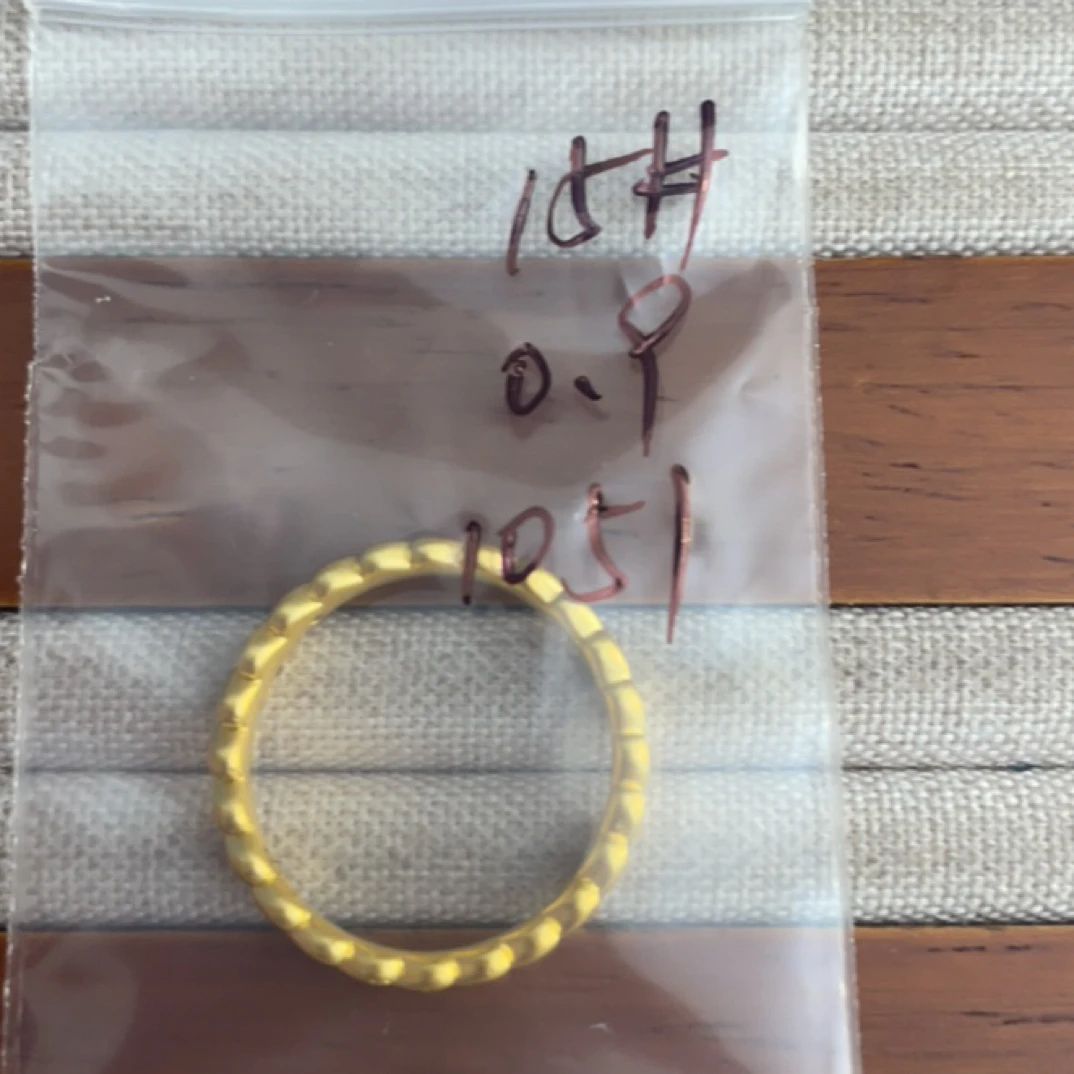 克重0.9 15号 麦穗戒指 足金999