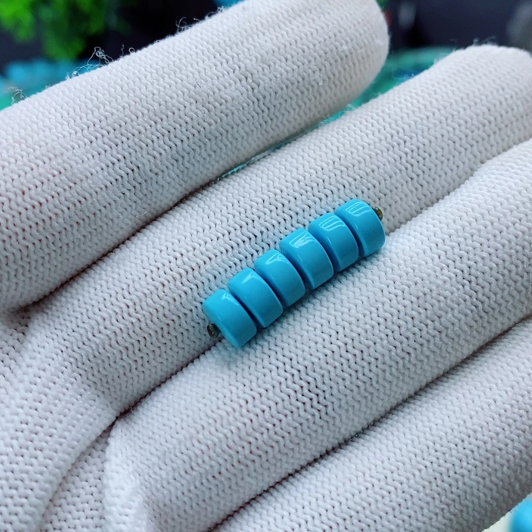 卡6mm厚3mm蓝色高瓷一组6个