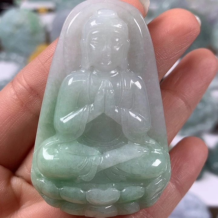 颈饰未镶嵌翡翠大日如来福利卡厚11+