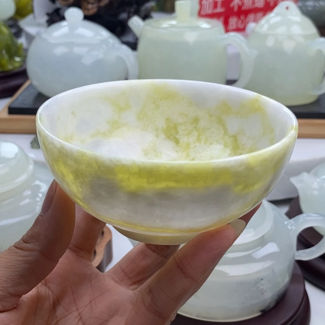 未镶嵌岫玉四大命运玉碗
