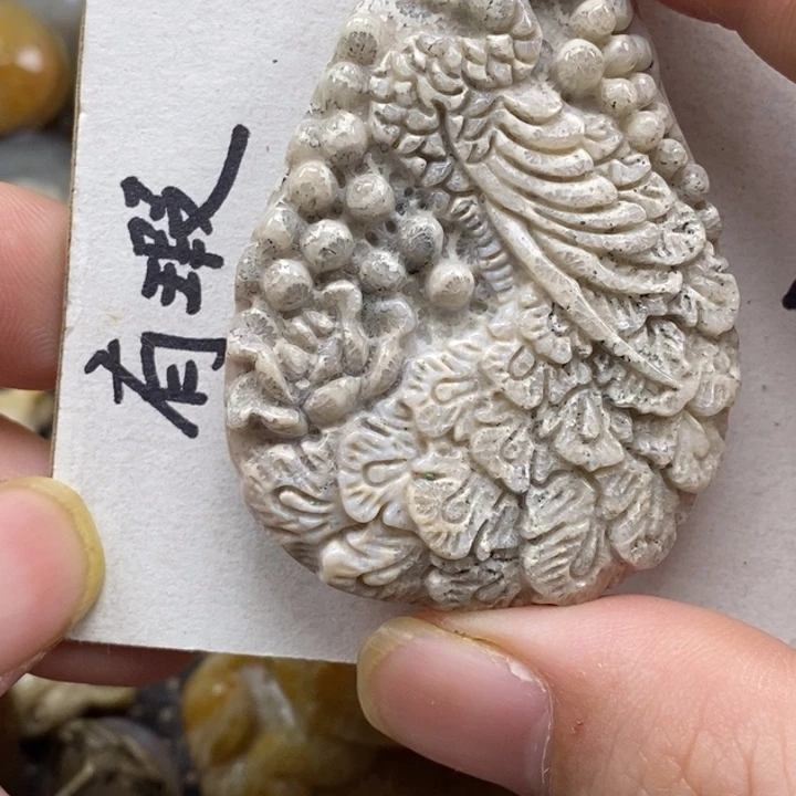 硅化珊瑚（珊瑚玉）未镶嵌颈饰