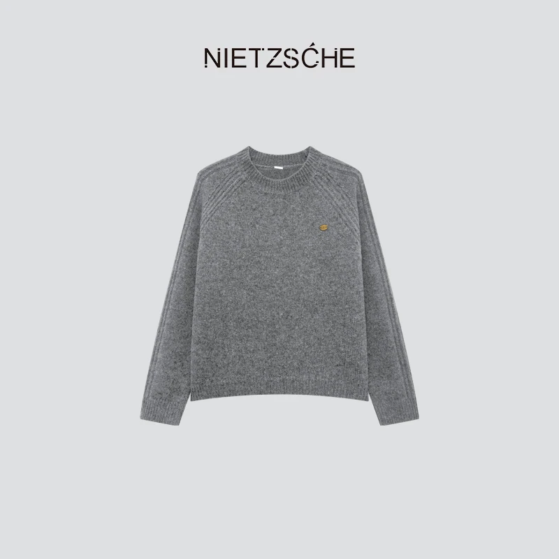 Nietzsche 官方直营｜穿不腻｜1oo羊毛 插肩袖 极简高级毛衣9166