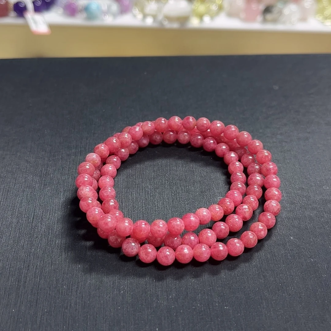 水晶未镶嵌手链蔷薇辉三圈手串