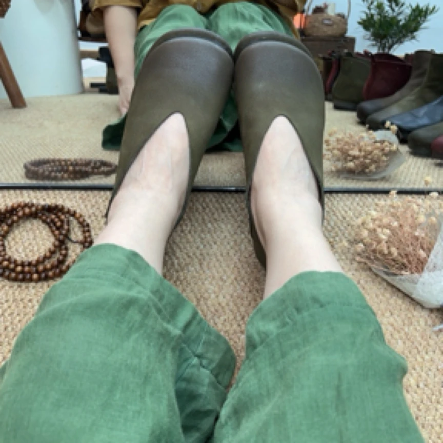 复古真皮手工女鞋2025年春夏新品软底软面防滑新舒适平底单鞋女