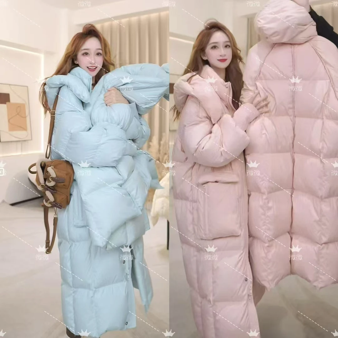 大口袋款连帽时尚百搭蓬松加厚羽绒服811