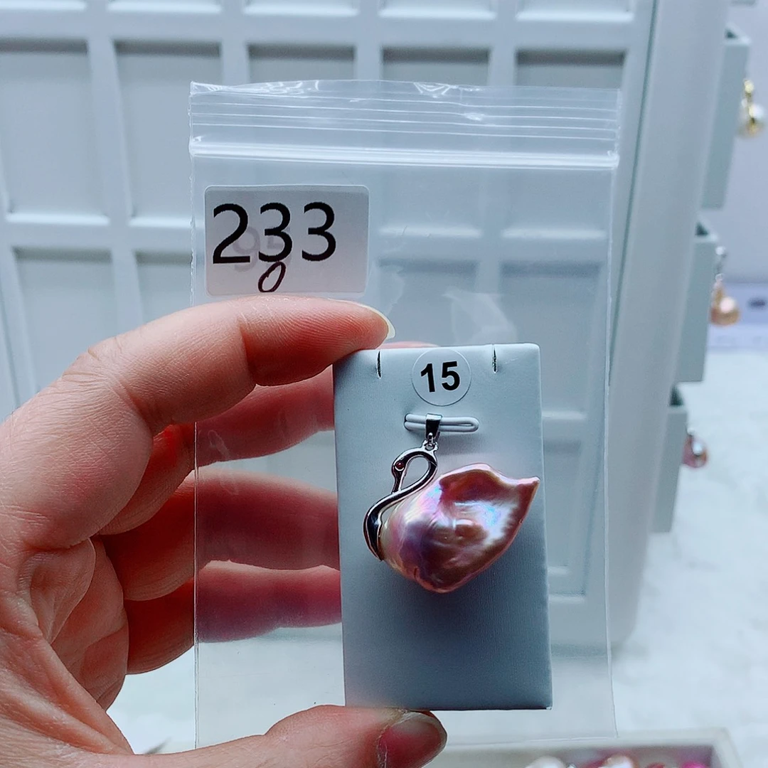 合金吊坠(不含链)淡水珍珠