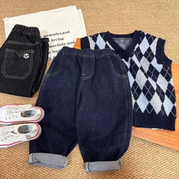 3075春款潮流时尚休闲百搭流行男女童牛仔裤